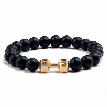 Natural Volcanic Stone Beads Bracelets Black Lava