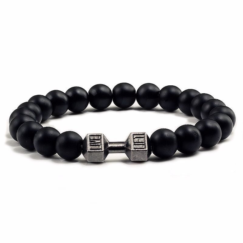 Natural Volcanic Stone Beads Bracelets Black Lava