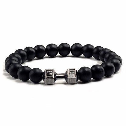 Natural Volcanic Stone Beads Bracelets Black Lava