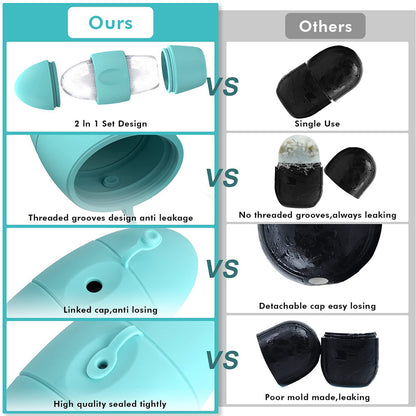 Silicone Ice Face Roller Contour Shrink Pores Remove Dark Circles