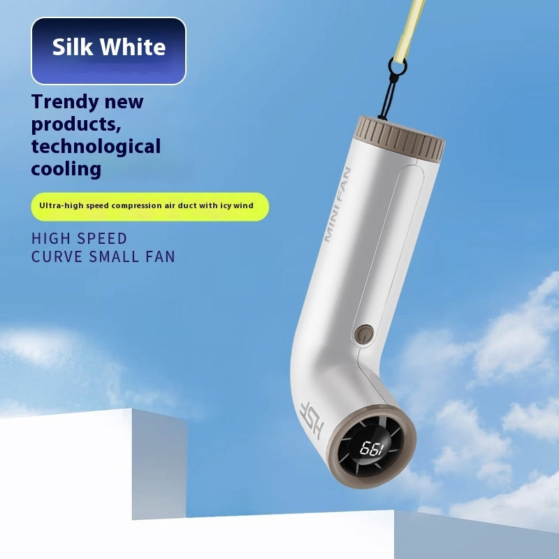 High-speed Portable Fan Little Turbine Digital Display Charging Fan