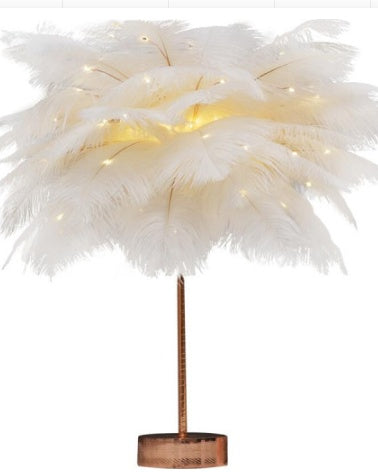 Feather Lamp Nordic Desk Lamp European-Style Feather Lamp
