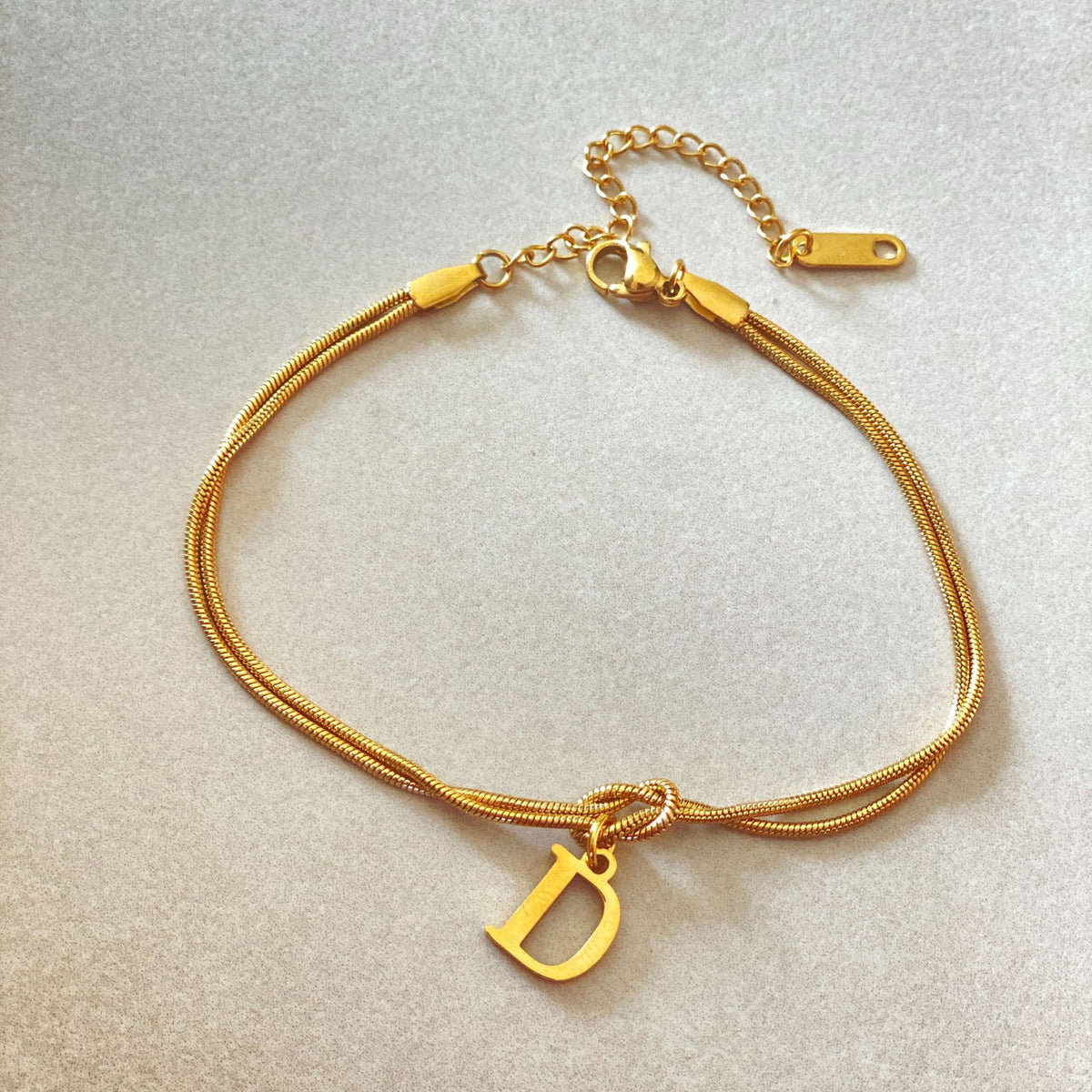 New Letter A-Z Love Knot Bracelets For Women Couple