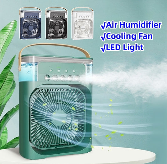 3 In 1 Air Humidifier Cooling USB Fan LED Night Light Water