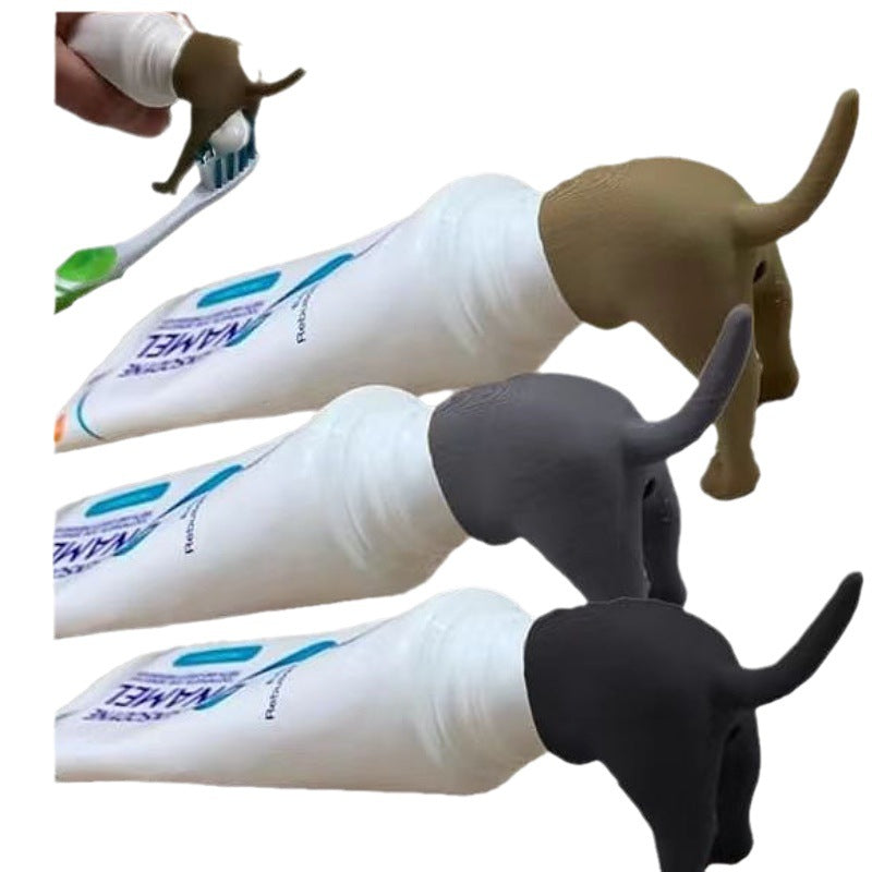 Household Fashion Simple Dog Butt Shape Toothpaste Topper