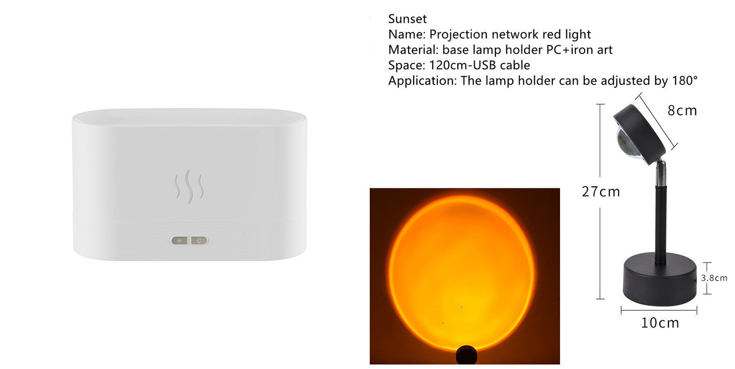 Aroma Diffuser With Flame Light Mist Humidifier Diffuser