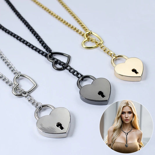 Fashion Jewelry New Slip Chain Necklace Heart O-Ring