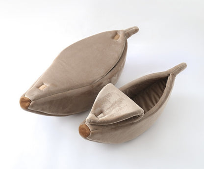 Pet House Dog Bed Banana Shape Dog House Cute Pet Kennel