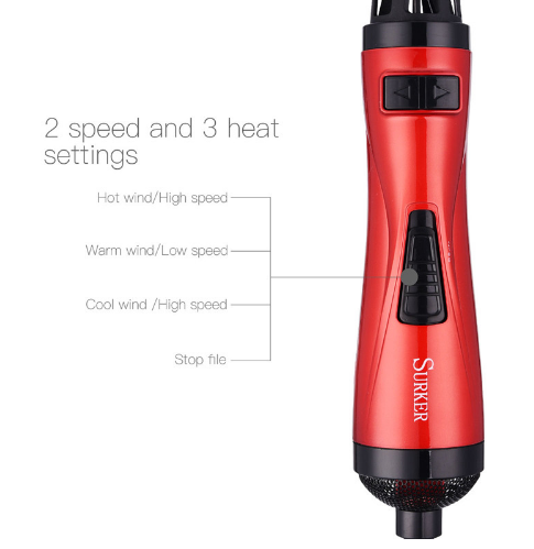 Professional Hair Dryer Rotary Brush Machine 2 in 1 Multifunction Hair Curler