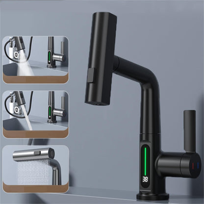Intelligent Digital Display Faucet Pull-out Basin Faucet