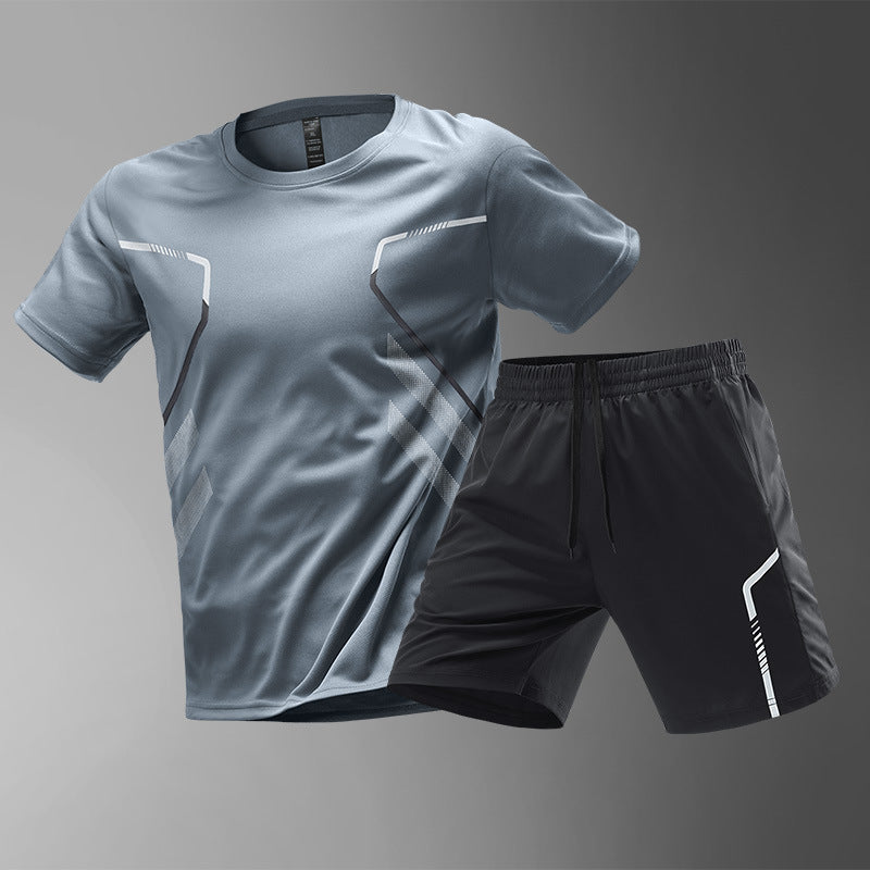 Men's T-shirts Sports Running T-shirt Color Block Men Quick-drying