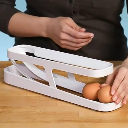 Automatic Scrolling Egg Rack Holder Storage Box Egg Basket
