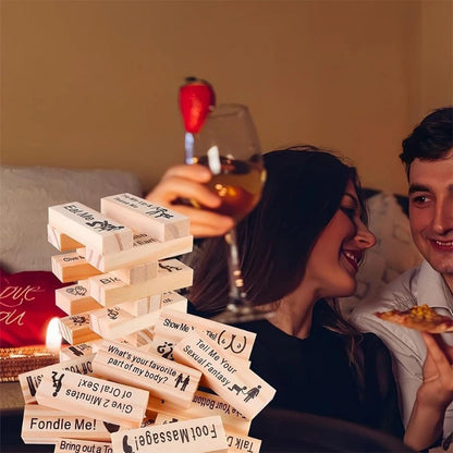Couple Game Night Intimacy Block Tower Jenga Game