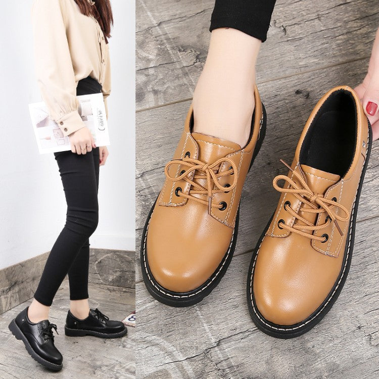 ﻿British style small leather shoes lady spring and autumn