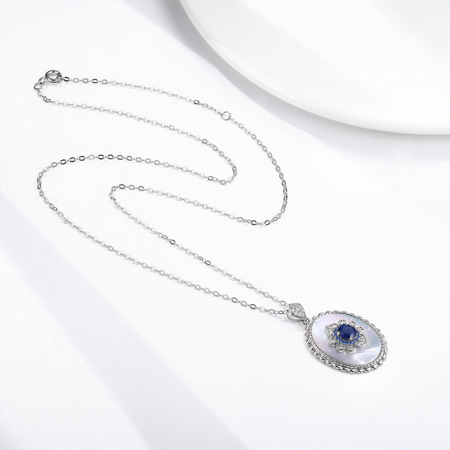 Sapphire Diamond Pendant Pendants Chain Necklace For Women Charm