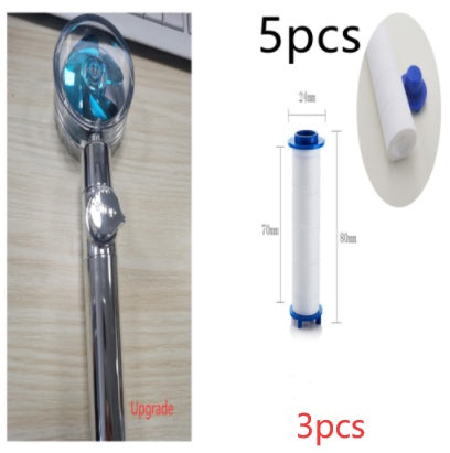 New Turbo Propeller Shower Head Water Saving High Pressure
