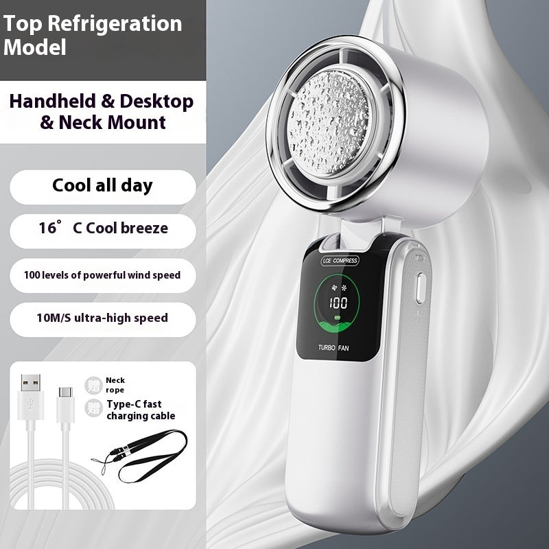 New Ice Pack High-Speed Handheld Electric Fan