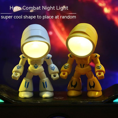 Cute LED Hero Table Lamp Mini Portable Cool Cute Robot