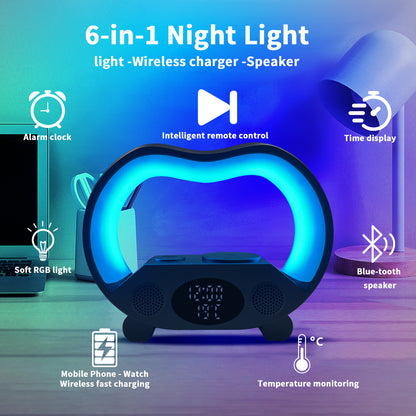 New 6 In 1 Smart Remote Control Bluetooth LED Table Lamp
