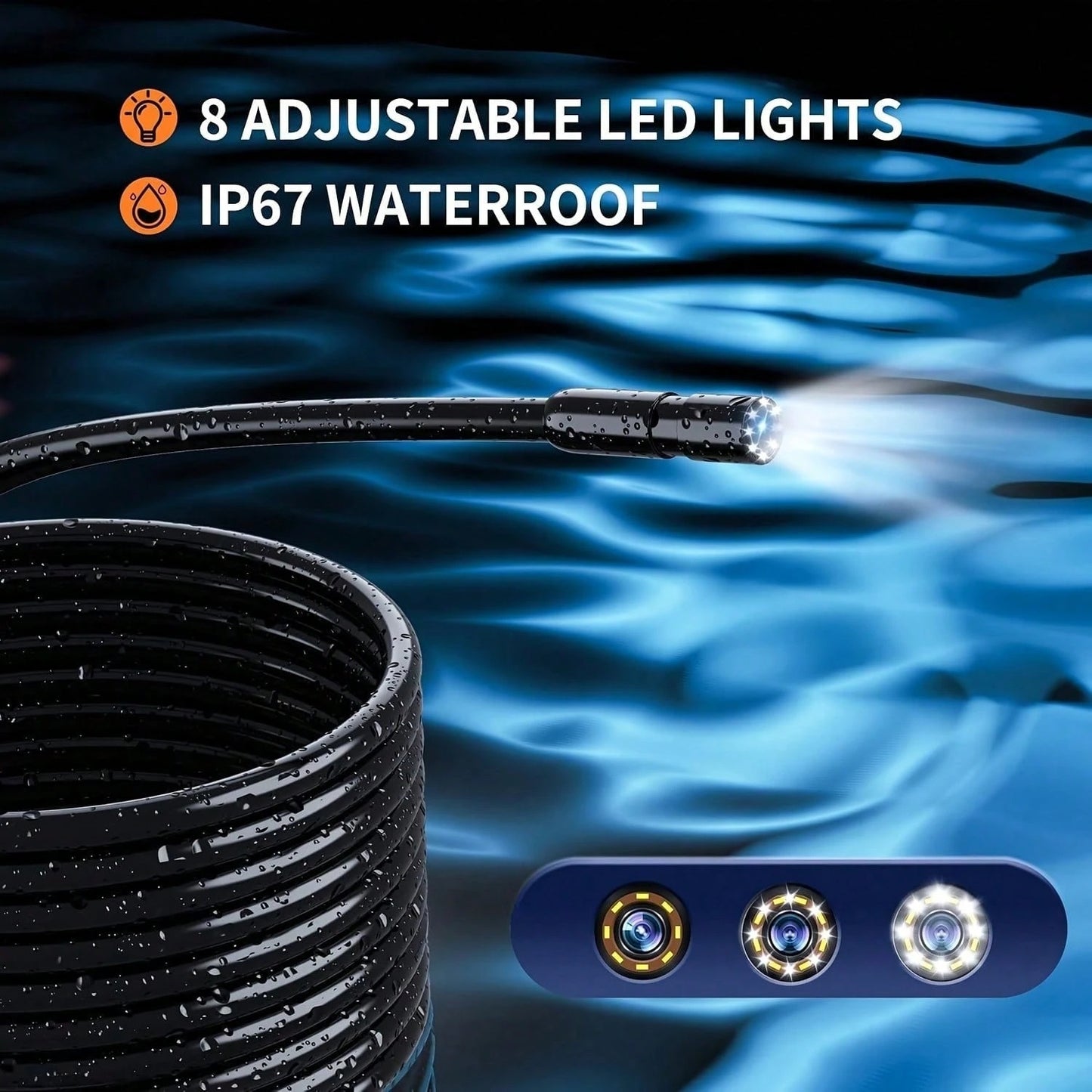 Industrial Endoscope 8mm HD Digital Inspection Camera