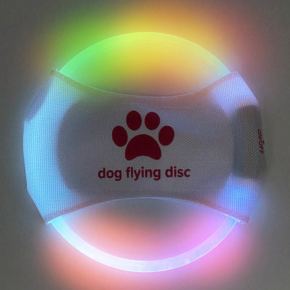 Dog Flying Discs Light Glowing LED Luminous Training