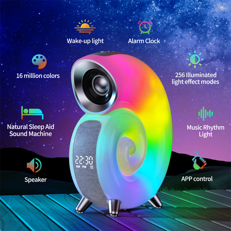 Conch Smart RGB Atmosphere Light Bluetooth Speaker Alarm Clock