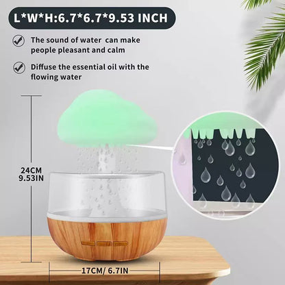 2-in-1 Desk Humidifier Rain Cloud Aromatherapy Essential Oil