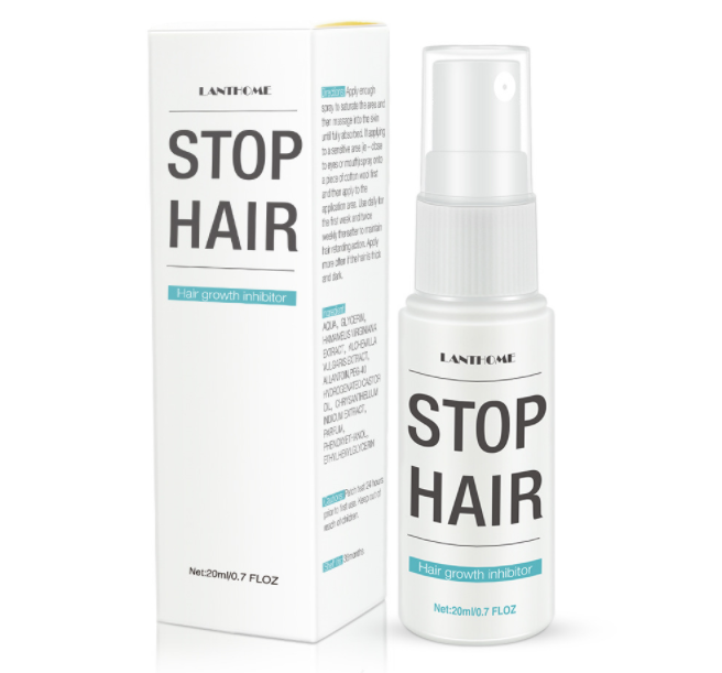 Hair growth inhibitory hair suppression spray gently moisturizes