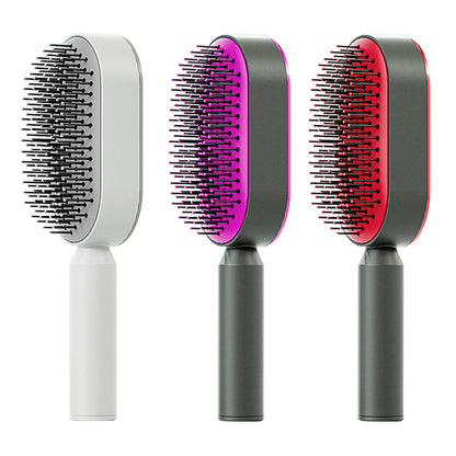 Self Cleaning Hair Brush For Women One-key Cleaning Hair Loss