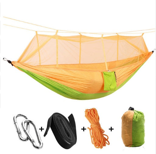 Outdoor Parachute Cloth Hammock Couble with Mosquito Net
