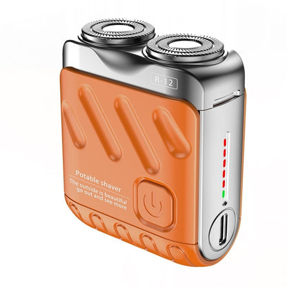 Portable Rotary Dual Ring Electric Shaver Men Travel