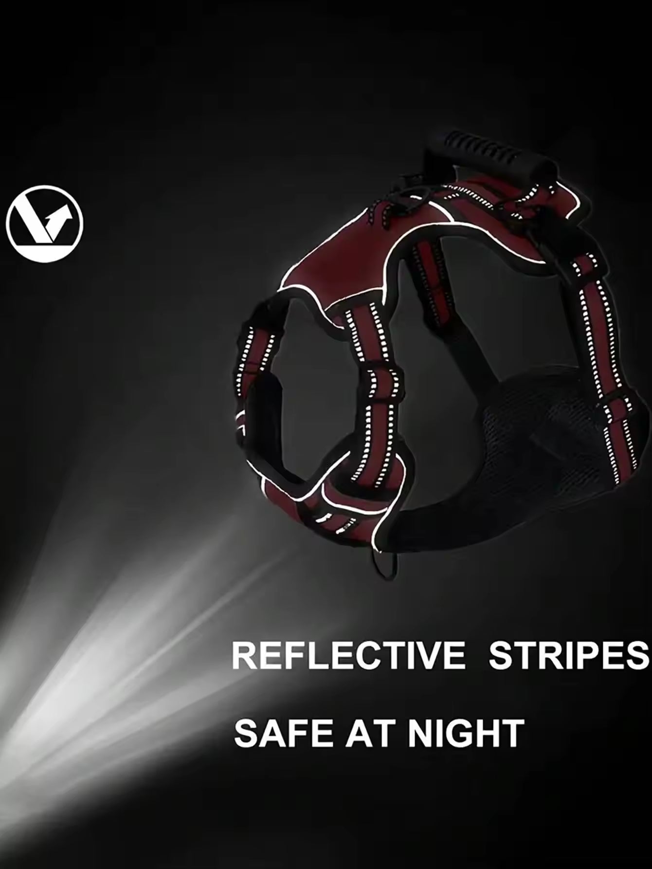 Tactical Service Dog Harness Strap Set Car Seat Belt