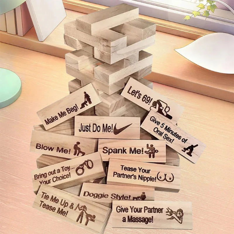 Couple Game Night Intimacy Block Tower Jenga Game