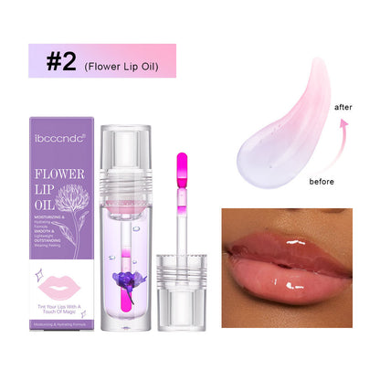 Flower Color Changing Lip Oil Moisturizing Jelly Lipgloss