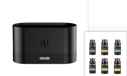 Aroma Diffuser With Flame Light Mist Humidifier Aromatherapy