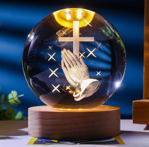 3D Constellation Crystal Ball Night Light Laser