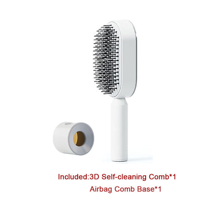 Self Cleaning Hair Brush For Women One-key Cleaning Hair Loss