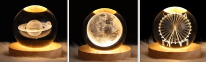 Luminous Starry Sky And Planets Moon Moon Crystal Ball Lamp