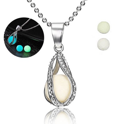 Glow In The Dark Necklace Moon Square Heart Necklaces