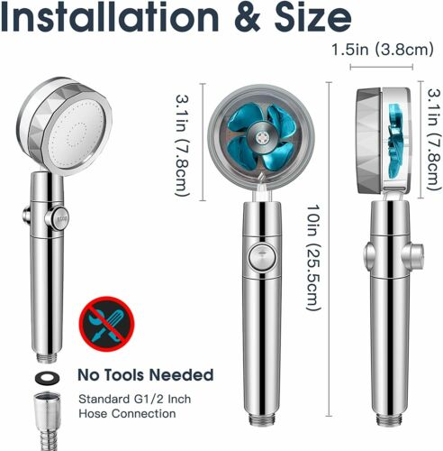 Modern Minimalist Supercharged Shower Nozzle