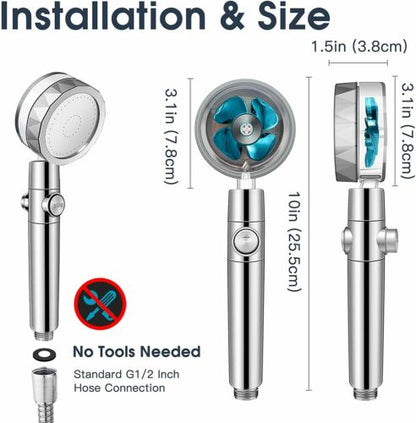Modern Minimalist Supercharged Shower Nozzle