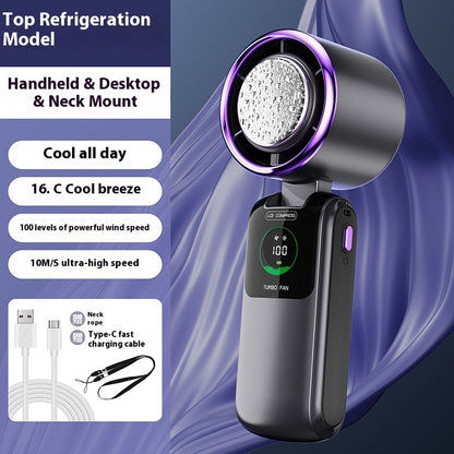 New Ice Pack High-Speed Handheld Electric Fan