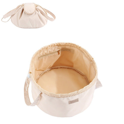Barrel Drawstring Makeup Bag Women's Cosmetic Bag