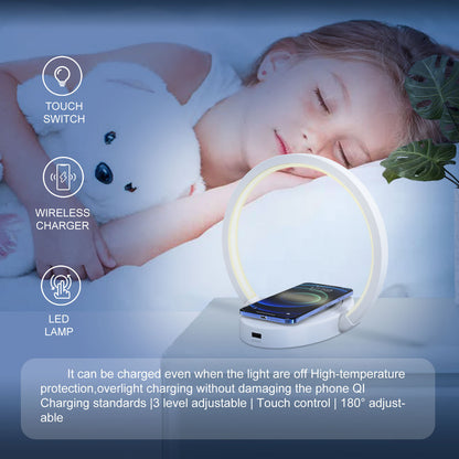Night Lights Lamp Bluetooth Speaker Table Light With 10W Wireless