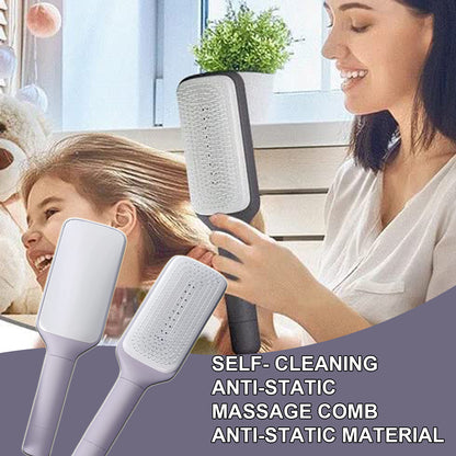 4 In 1 Self Cleaning Hair Brush New Self-Cleaning Hairbrush