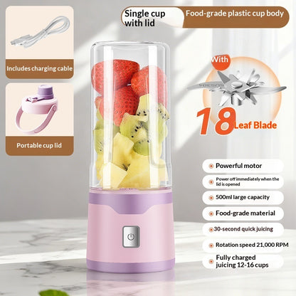 Multifunctional Rechargeable Electric USB Juicer Cup Double Cup
