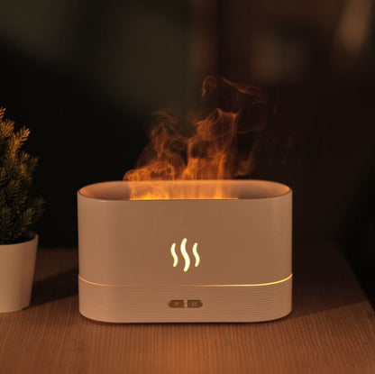 Aroma Diffuser With Flame Light Mist Humidifier Aromatherapy