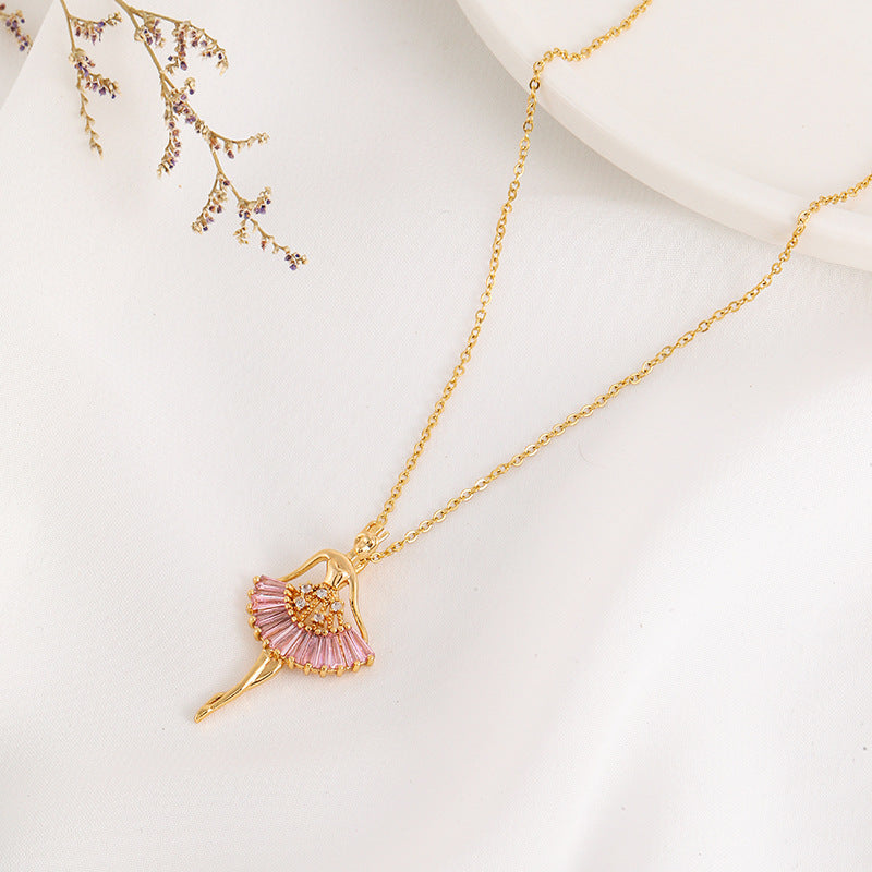 Ins Ballet-girl-shaped Necklace Fashion Personality
