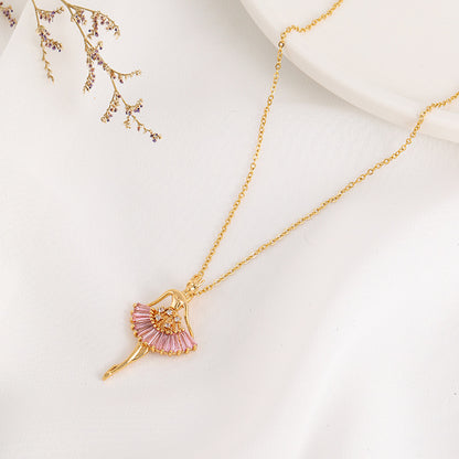 Ins Ballet-girl-shaped Necklace Fashion Personality