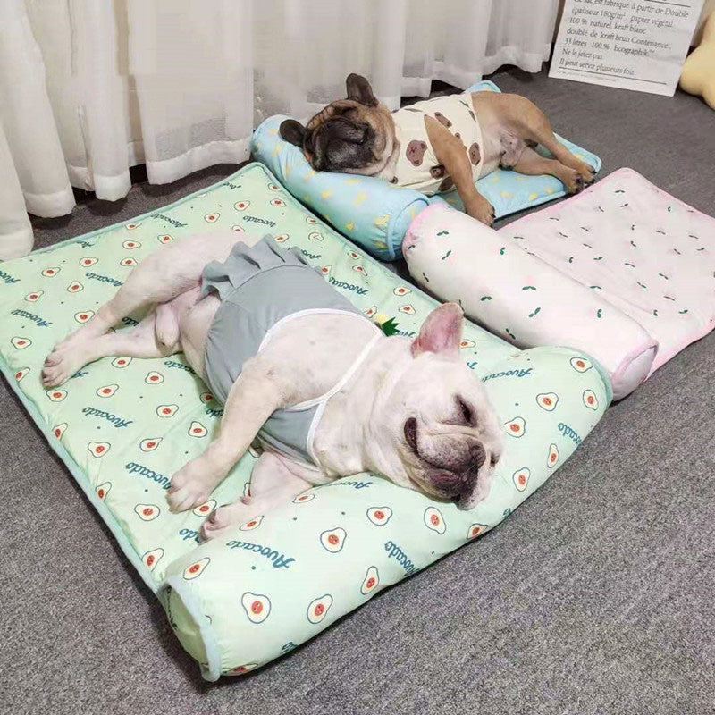 ﻿Cool Dog Mat Summer Pet Blanket Cooling Breathable Cat Bed Outdoor